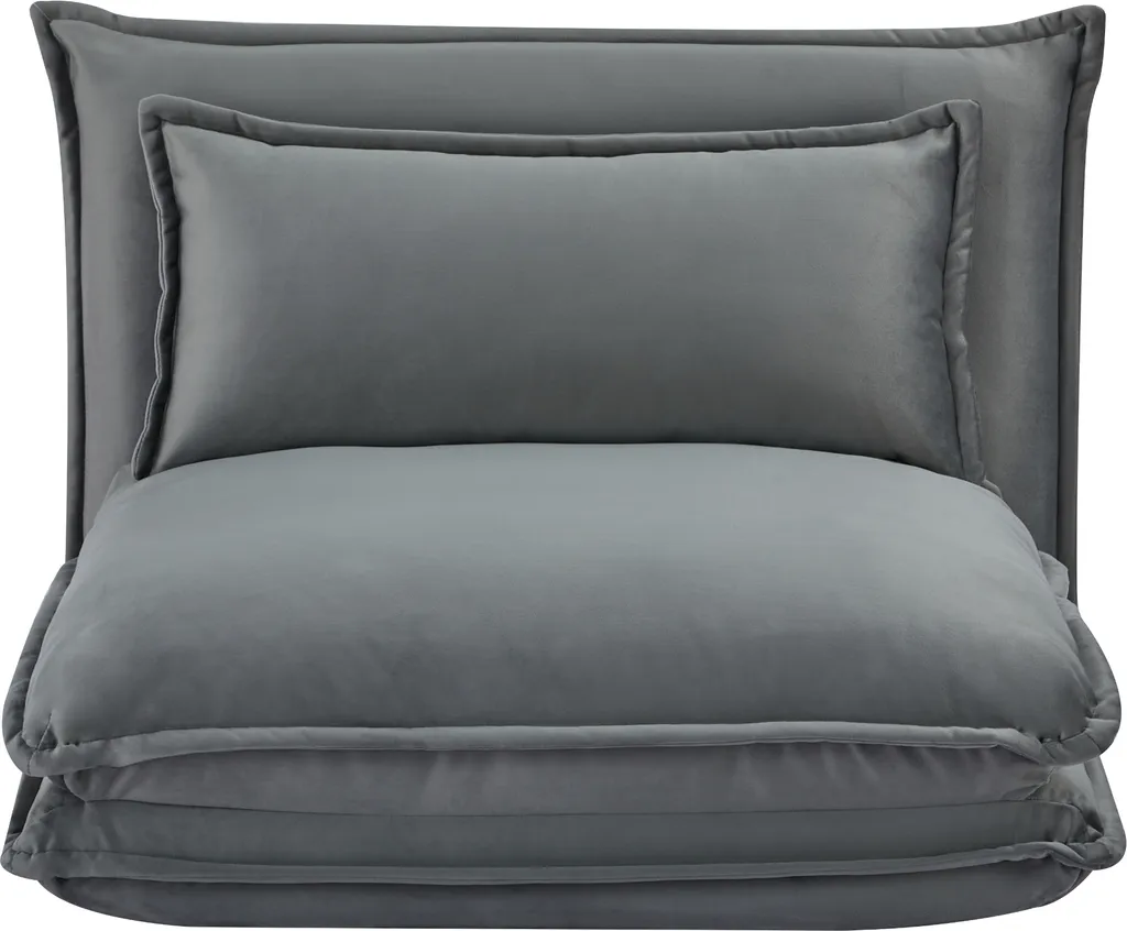 Lit d'appoint 1 place Umeå gris - Fauteuil modulable pour studio - 5