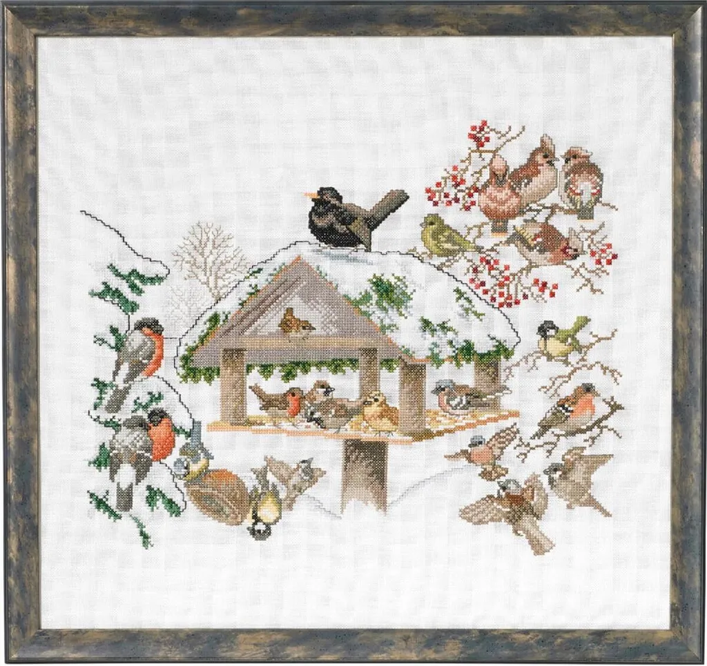 Kit nappe point de croix Eva Rosenstand 35x45 cm : broderie sans erreur