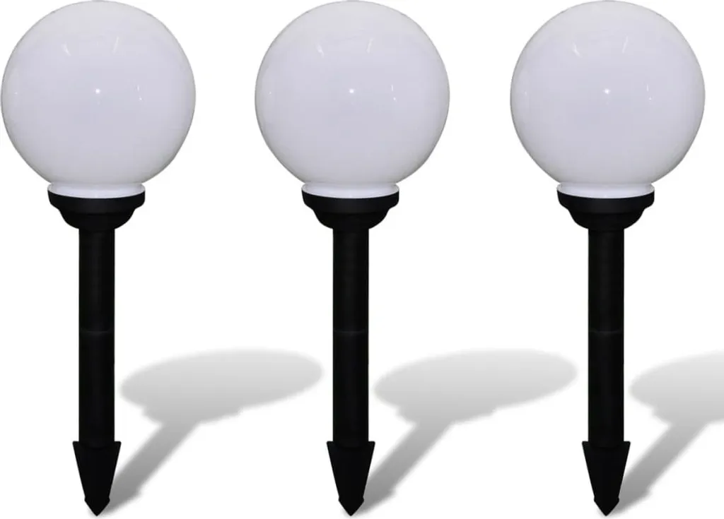 Lampes de chemin LED vidaXL 20 cm : balisage anti-chute avec piquets