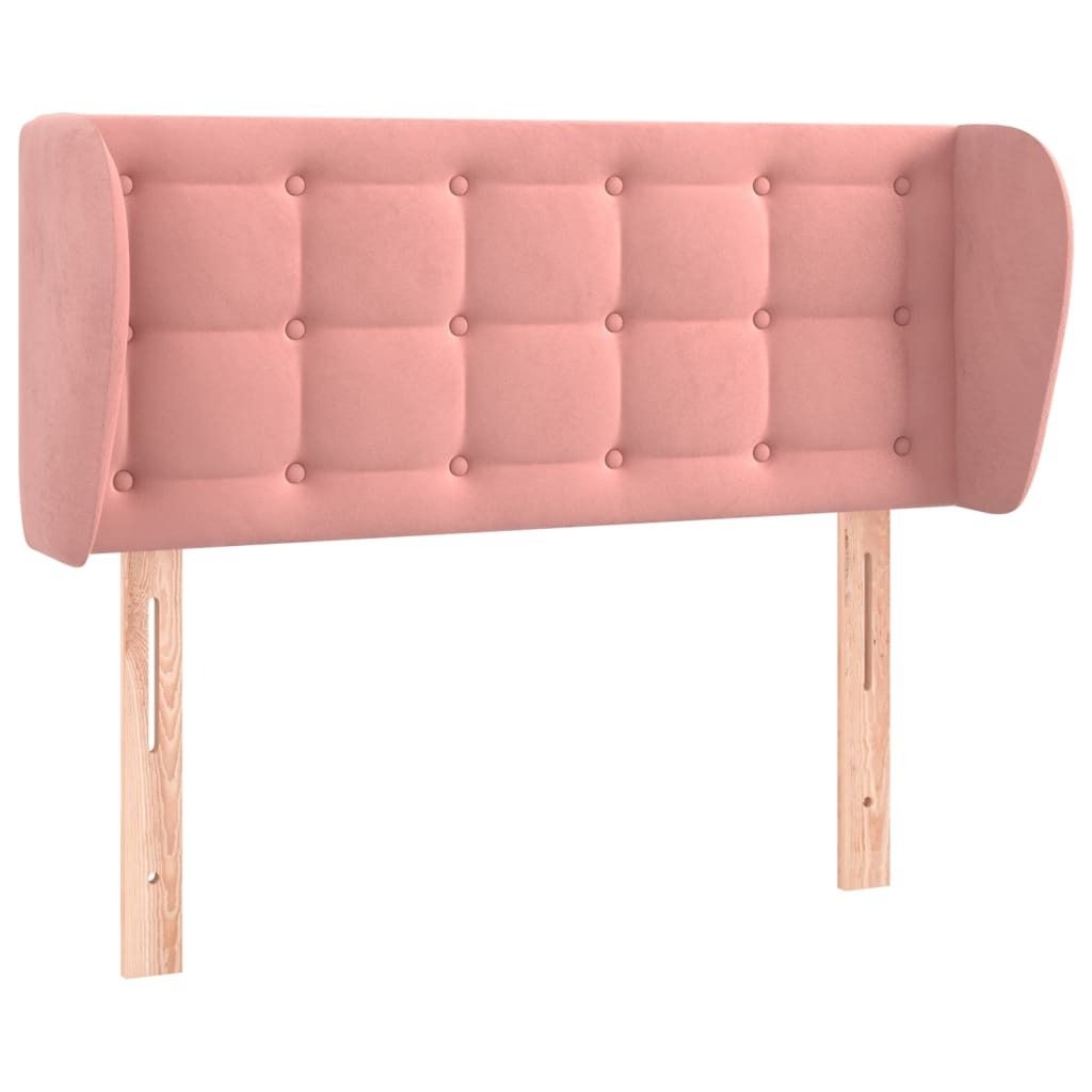 Möbel Kopfteil mit Ohren Rosa 103x23x78/88 cm Samt - Kopfteile CLORIS8388955