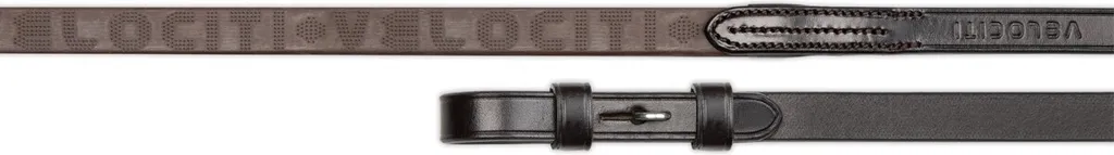 Rênes Antiglisse en Cuir Velociti Lusso ER1807 Marron - Fixation 121cm