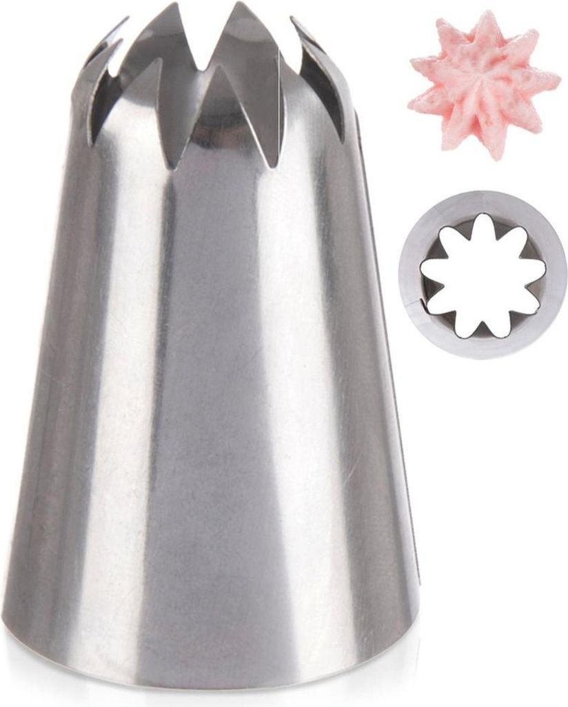 Orion | Spritztülle - Russische Tülle - aus Edelstahl - Dekoration von Kuchen - Spülmaschinenfest - Sternmotiv