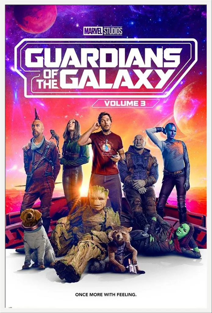 Affiche Les Gardiens de la Galaxie 3 - Poster Film Marvel Blanc 61x91,5