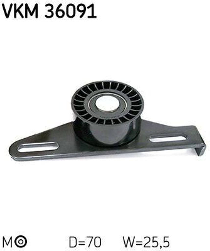 SKF VKM 36091 Spannrolle, Keilrippenriemen OE 8200582997 kompatibel mit Logan, Sandero, Solenza, Kubistar, Clio, Kangoo, Laguna, Megane, Scenic, Th...