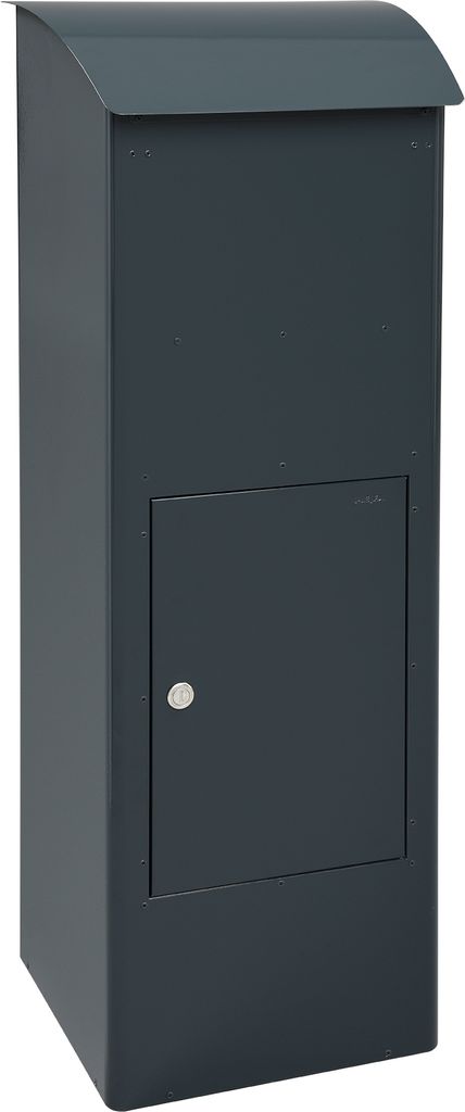 MEFA Paketbriefkasten Stahl pulverbeschichtet BxHxT 409/1021/326 mm Beech 458 Anthrazitgrau RAL 7016 Entnahme hinten