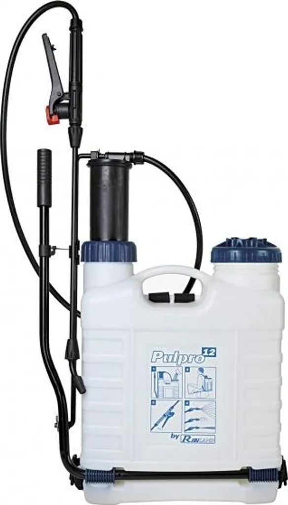 Pulvérisateur manuel Ribiland 12l avec lance robuste et pression stable