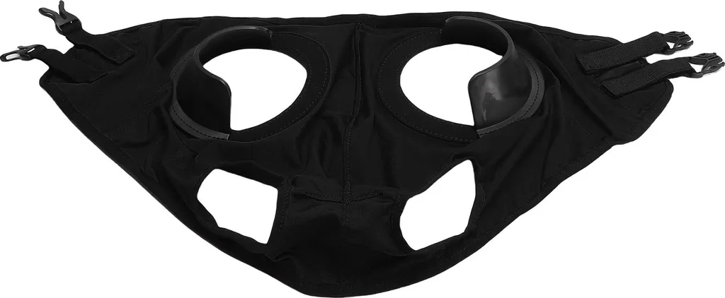 Lunettes de course cheval imperméables au sable, cuir PU noir durable