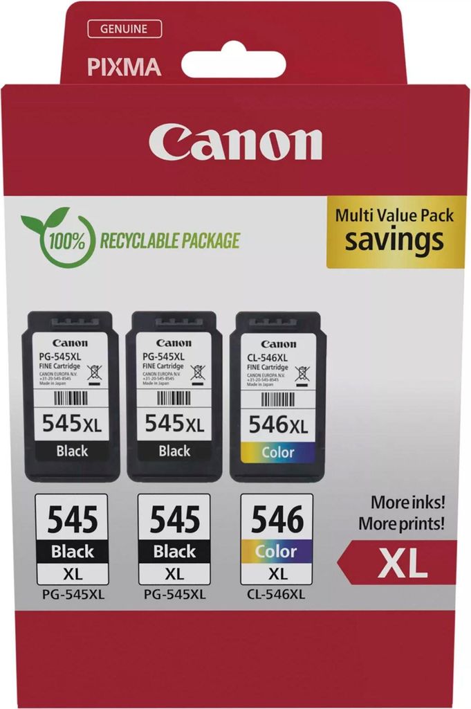 Canon PG-545XL x2 /CL-546XL Multi Pack - 3er-Pack - Hohe Produktbild 