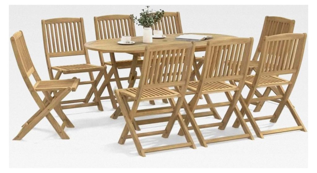 Klappstühle für den Garten, 8 Stück, 48,5x57x90cm, Akazienholz