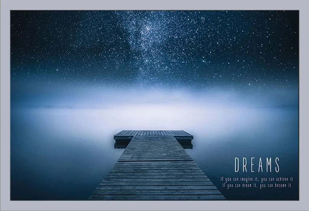 Poster Minimal Motivazionale Sogni Cornice Argento Shinsuke Maxi