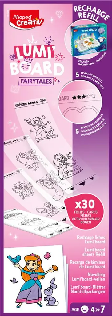 Ricarica Princess Maped Creativ per LUMI BOARD - 30 Schede Creative