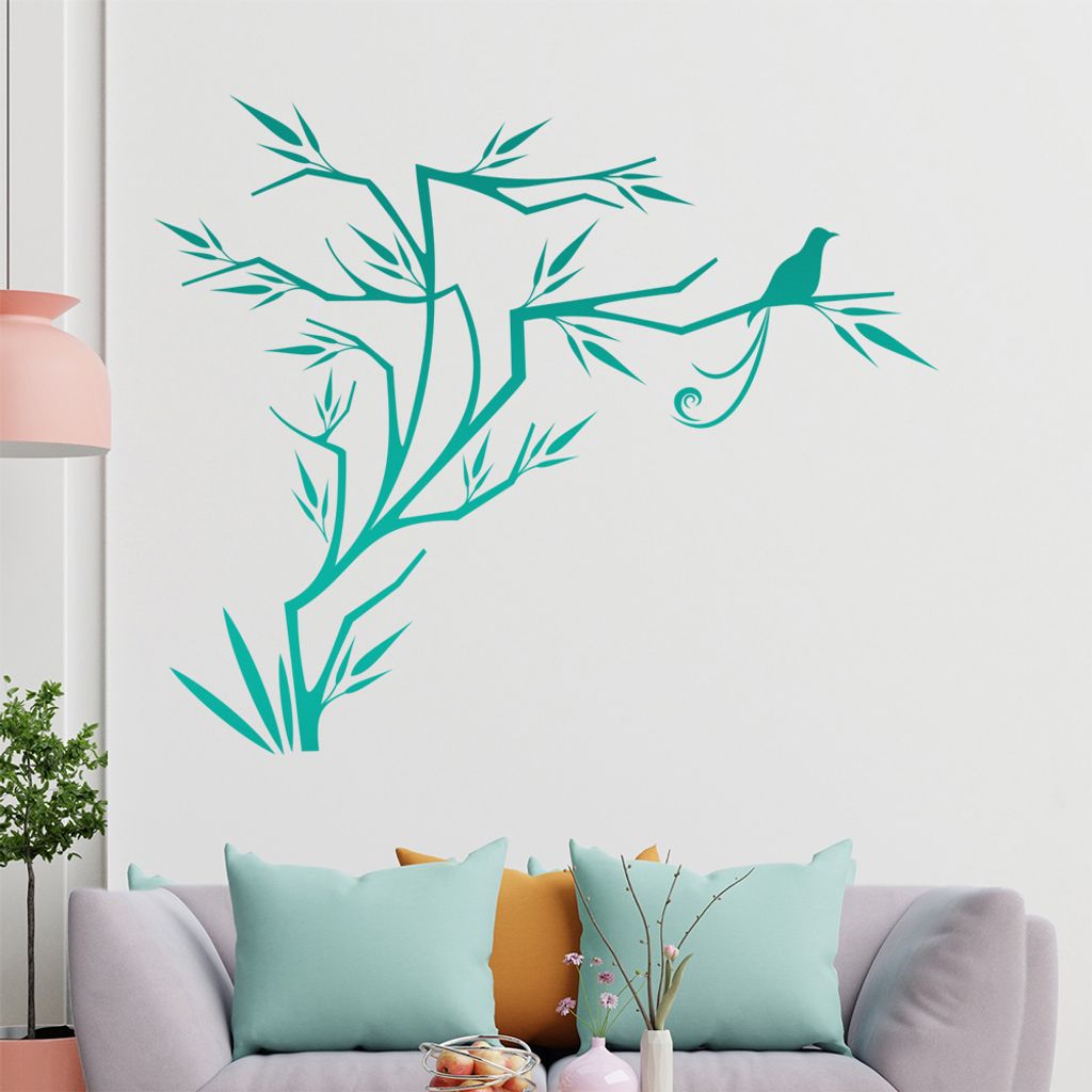 Sternblätter wehend Wandtattoo in 6 Größen - Wandaufkleber Wall Sticker - Dekoration, Küche, Wohnzimmer, Schlafzimmer, Badezimmer