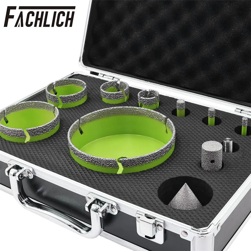 Jeu de forets diamantés M14 coffret 11 pièces pour meuleuse