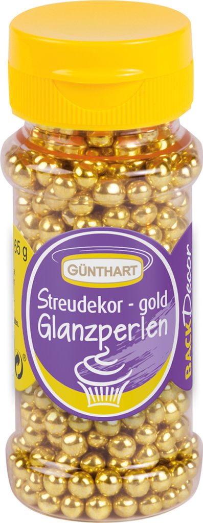 BackDecor Streudekor Glanz-Perlen Gold, 65g Produktbild 