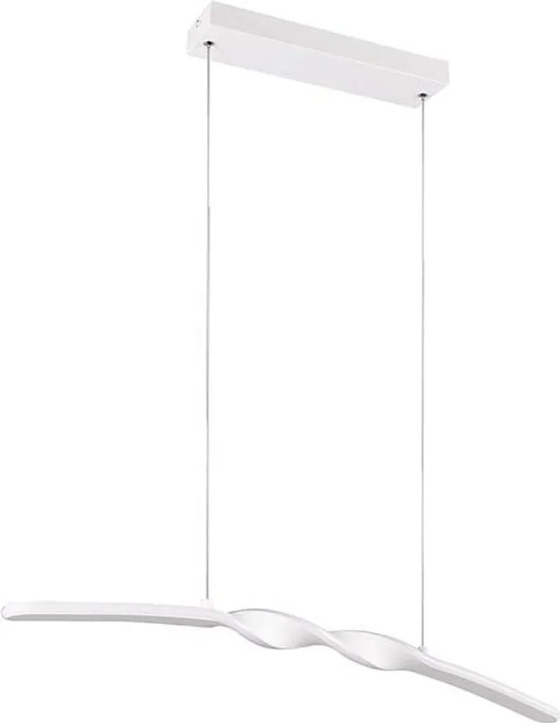 Lustre LED blanc moderne en métal suspension ajustable pour salle à manger