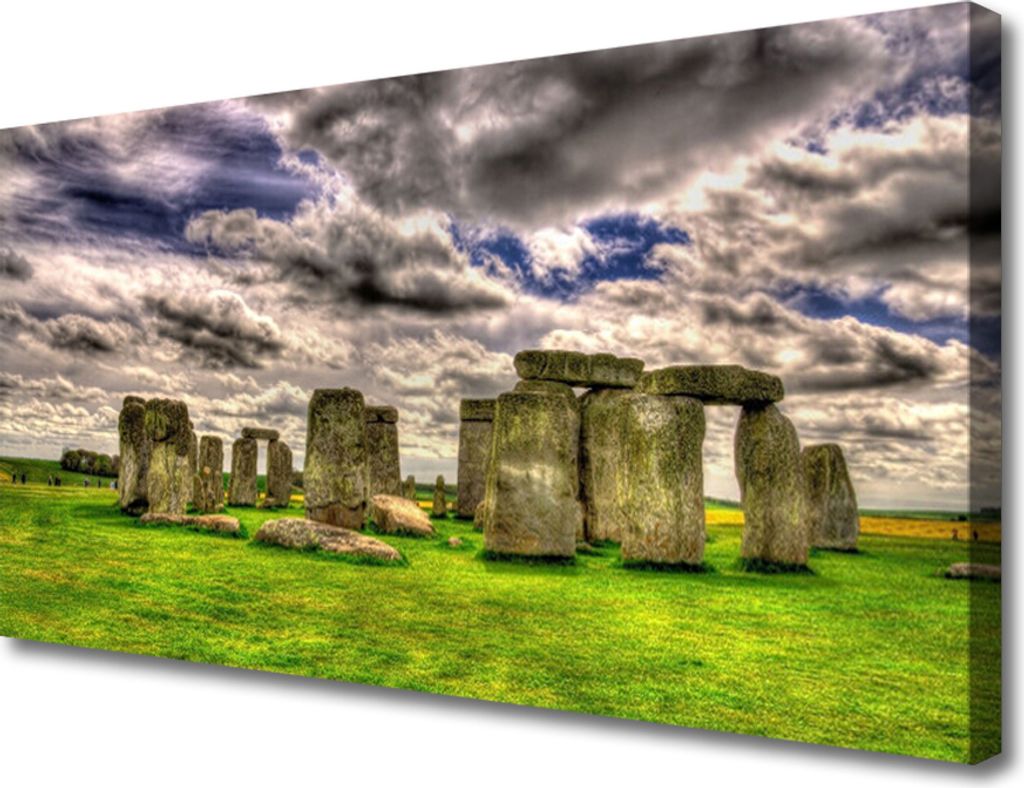 Tulup Leinwand-Bilder 100x50 Wandbild Canvas Kunstdruck Steine Landschaft