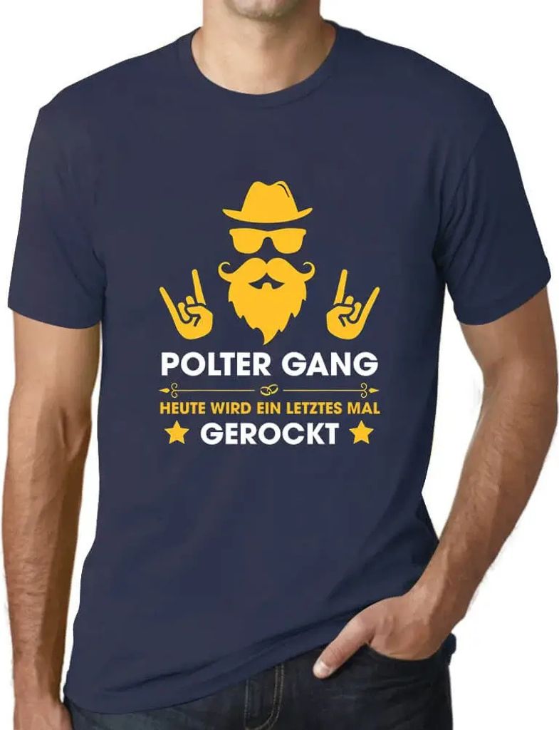 Herren Grafik T-Shirt Polter Gang Gerockt Öko-Verantwortlich Vintage Jahrgang Kurzarm Lustige Druck Geburtstag Geschenk Mann