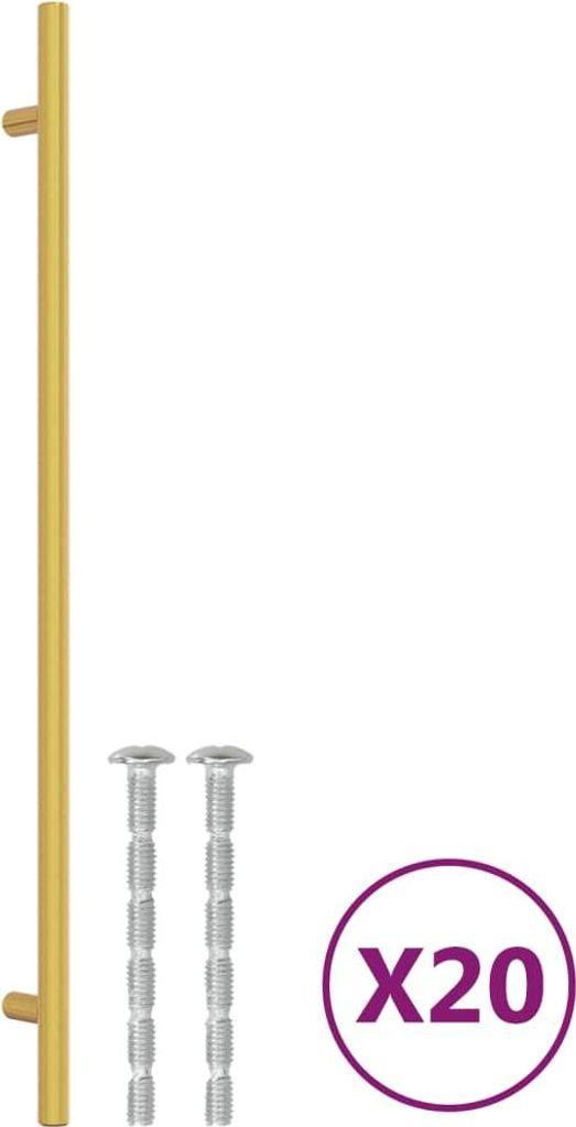 vidaXL Möbelgriffe 20 Stk. Golden 320 mm Edelstahl