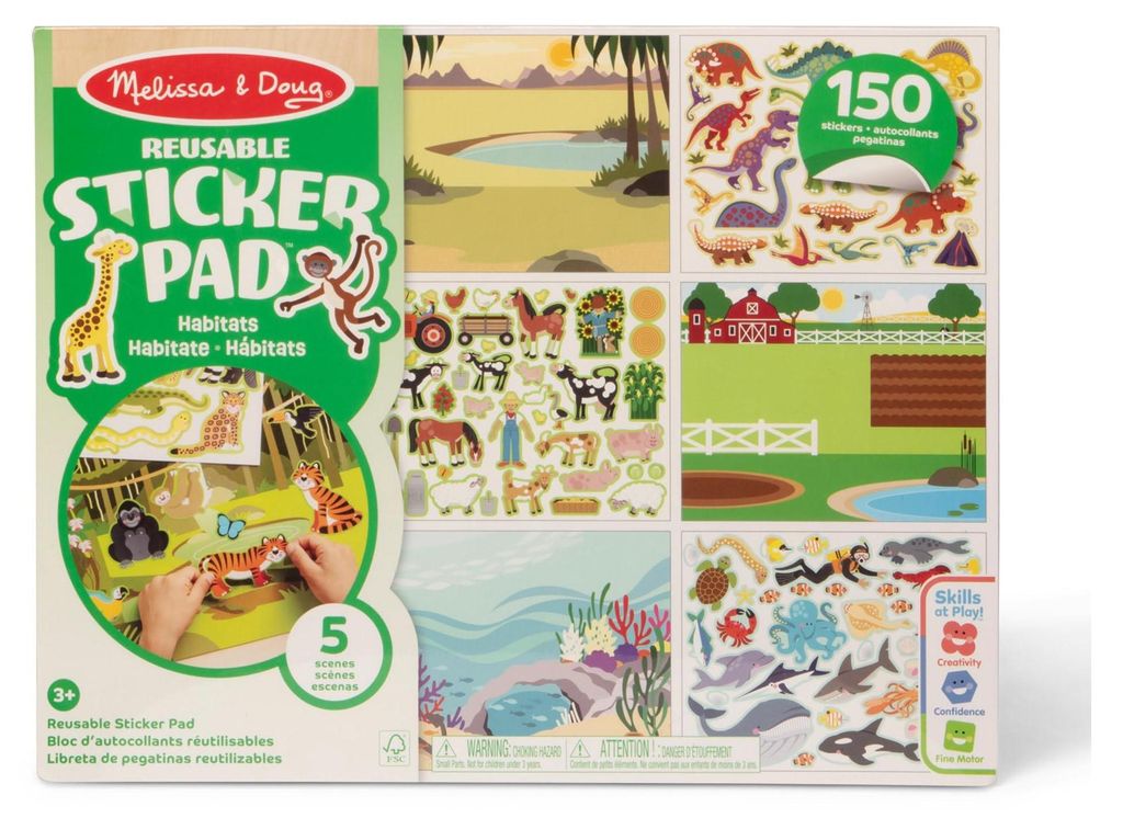Melissa & Doug Blocco adesivo riutilizzabile - Habitat Immagine del prodotto 