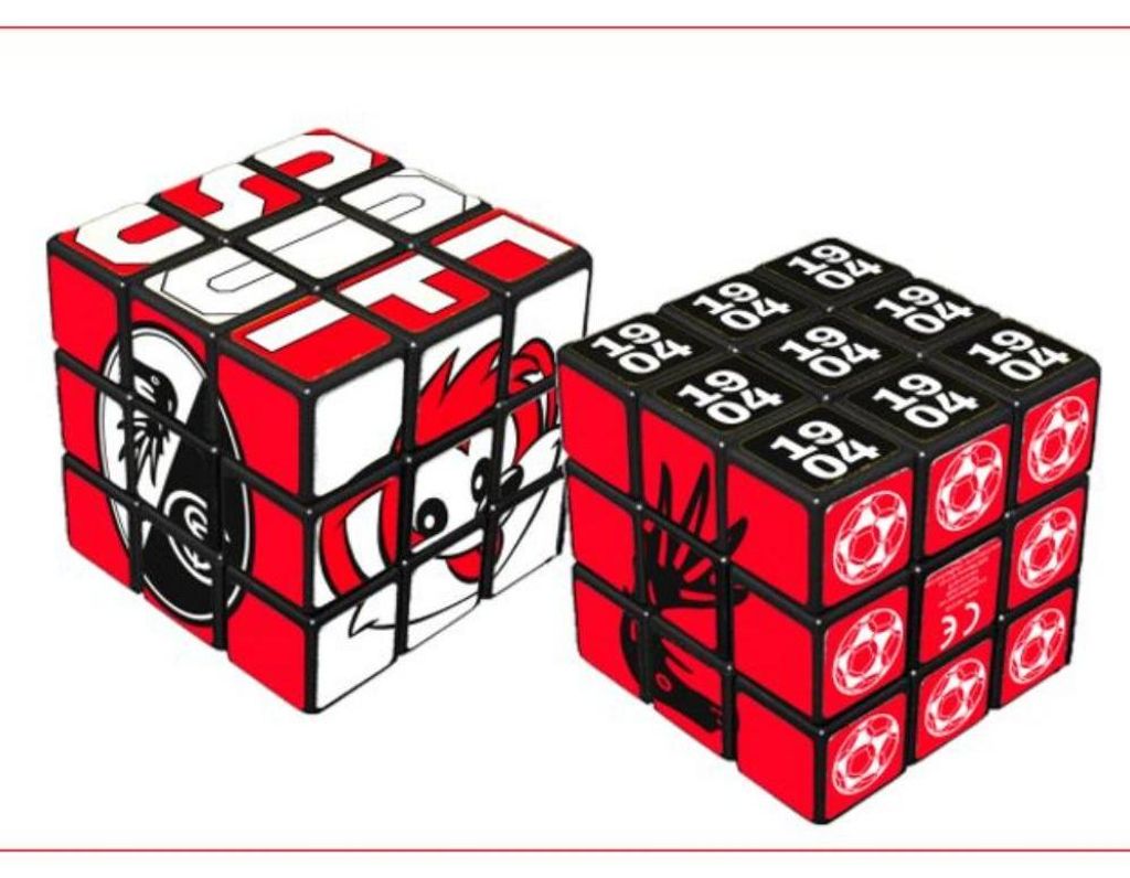 SC Freiburg Zauberwürfel 6x6x6 cm – Offizielles Denkspiel Merchandise