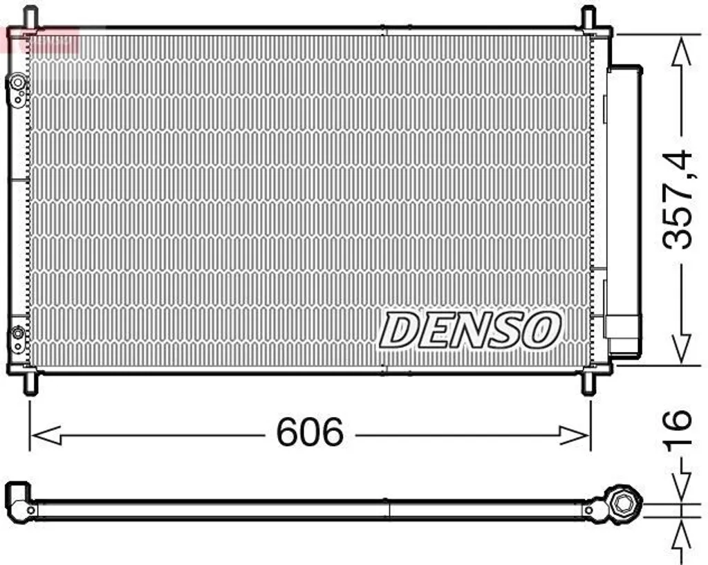 Condenseur de climatisation avec sécheur DENSO pour Toyota Yaris