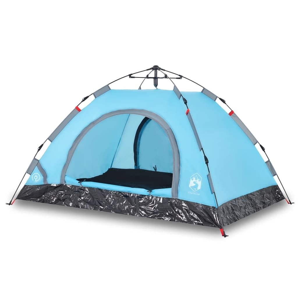 vidaXL Tenda da campeggio 4 persone blu sgancio rapido Immagine del prodotto 