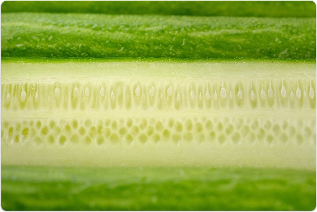 Küchenmatte 140x210 cm Vinylmatte Bodenmatte Dekoration - Gurke Gemüse