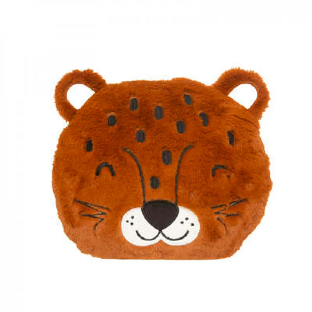 Coussin enfant panthère JUNGLE Ø 30 cm - Déco de chambre facile à laver