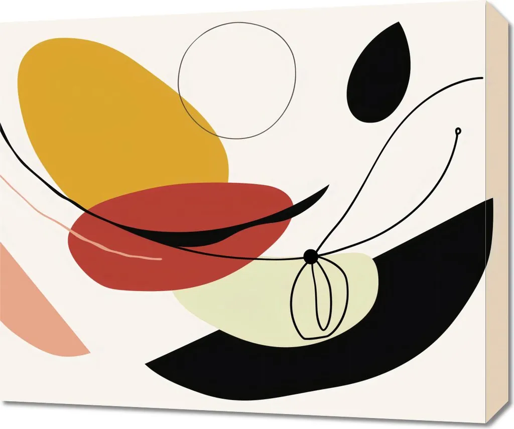 Quadro 60x50 cm Curvatura Geometrica Astratta | Arredo Moderno Casa