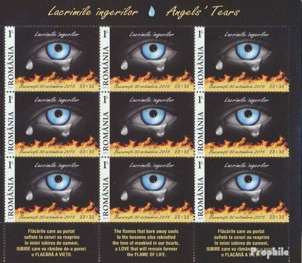 Briefmarken Rumänien 2015 Mi 7006 Kleinbogen (kompl.Ausg.) postfrisch Brandkatastrophe