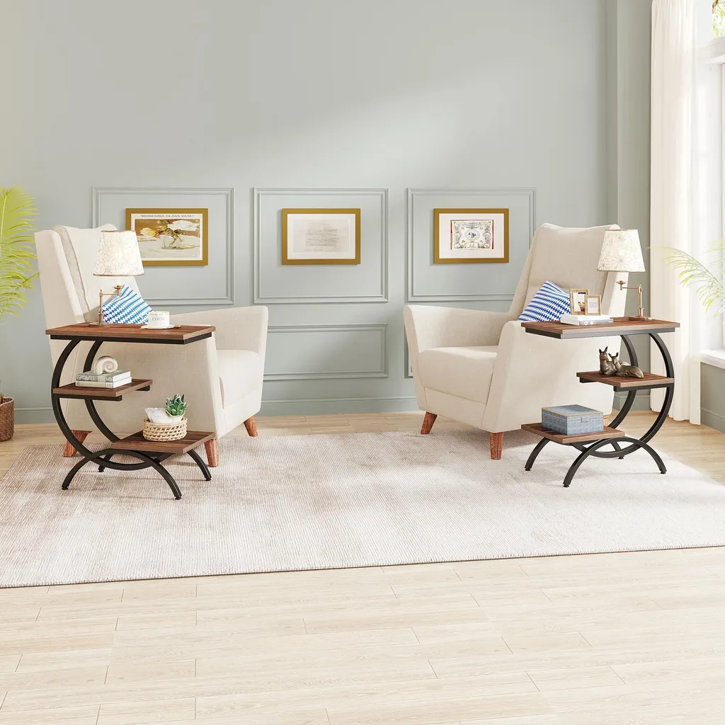 Table basse en forme de C pour gagner de la place dans un petit salon - 7