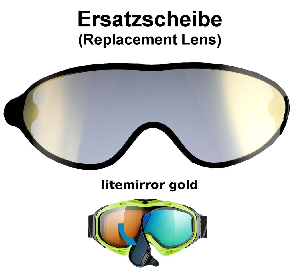 Uvex Comanche take off Ersatzscheibe Farbe Scheibe gold Skibrille Goggle Brille 