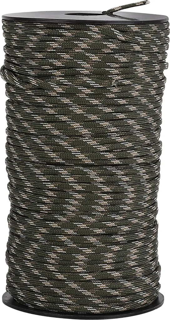 Paracorde 100m camouflage type parachute pour randonnée et survie forêt