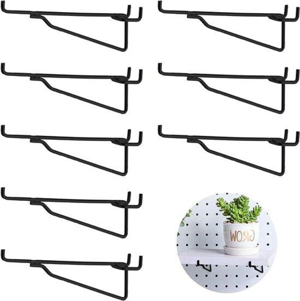 Metallene Werkbankhaken 8 Stück, Robuste Gereedschaftshaken 15 cm, Garage Organizer