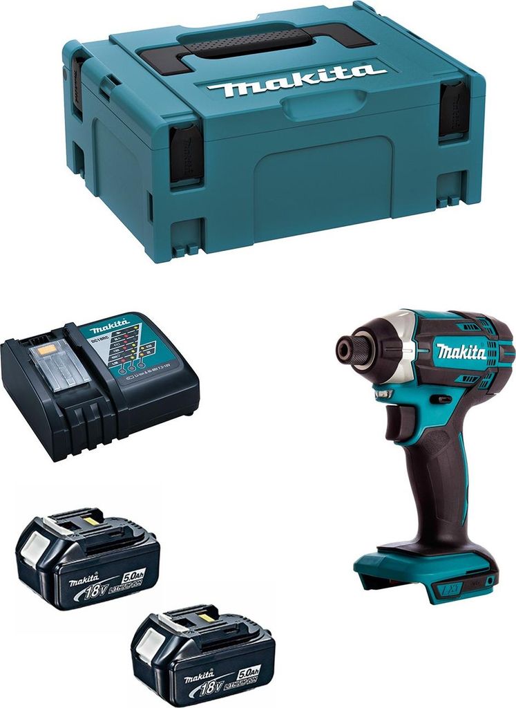 Schlagschrauber MAKITA DTD152RTJ (2 x 5,0 Ah + DC18RC + MAKPAC 2)