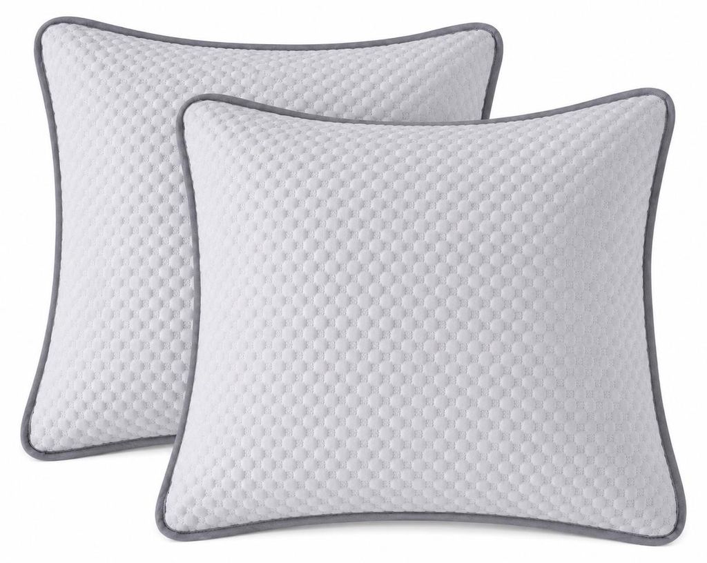 kühlende Kissenbezuege 80x80cm 2er Set Weiss atmungsaktiv Produktbild 