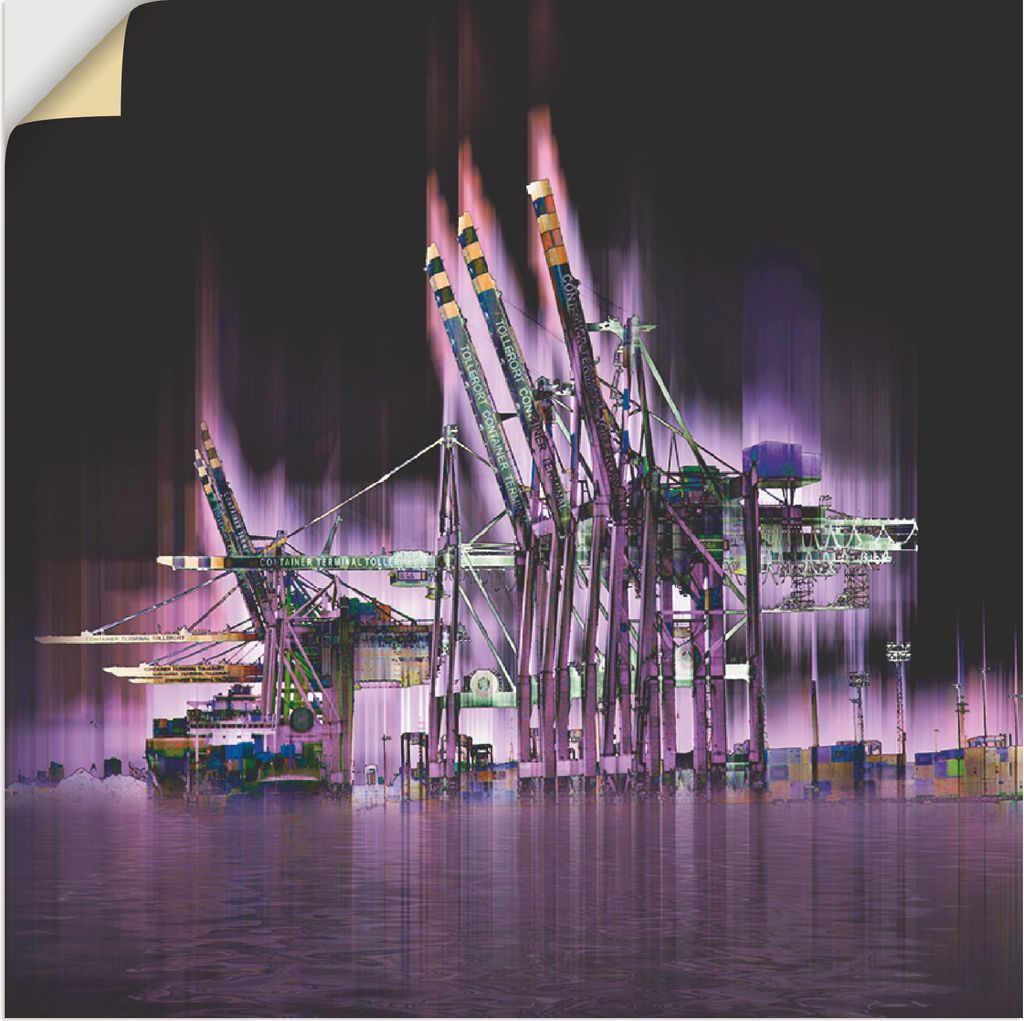 ARTland Wandbild, selbstklebend Hamburg Hansestadt Collage 04 Größe: 40x40 cm