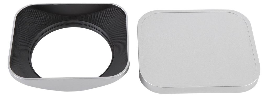 Kamera-Gegenlichtblende aus Aluminiumlegierung, präzise CNC-Feinverarbeitung, Schirmschutz mit Kappe, silberfarben, 58 mm