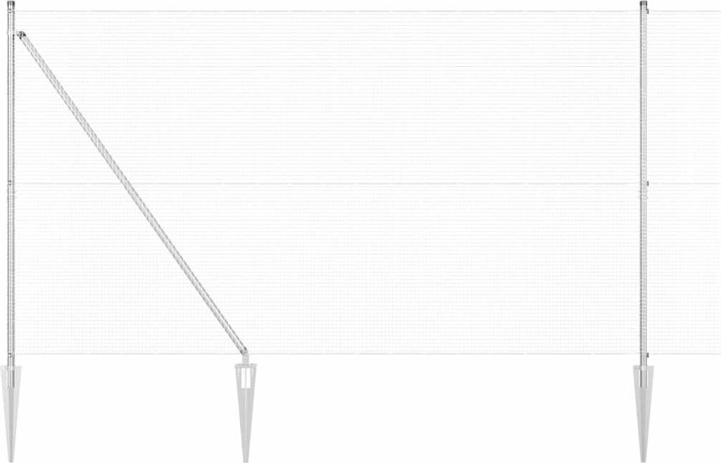 vidaXL Zaunpfosten Silber