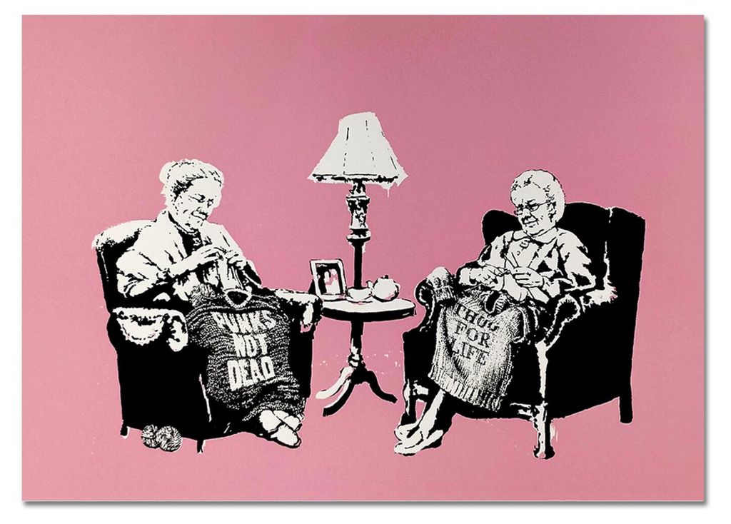 Giallobus - Omas - Banksy - 140L x 100B cm - Bild - Acrylglas