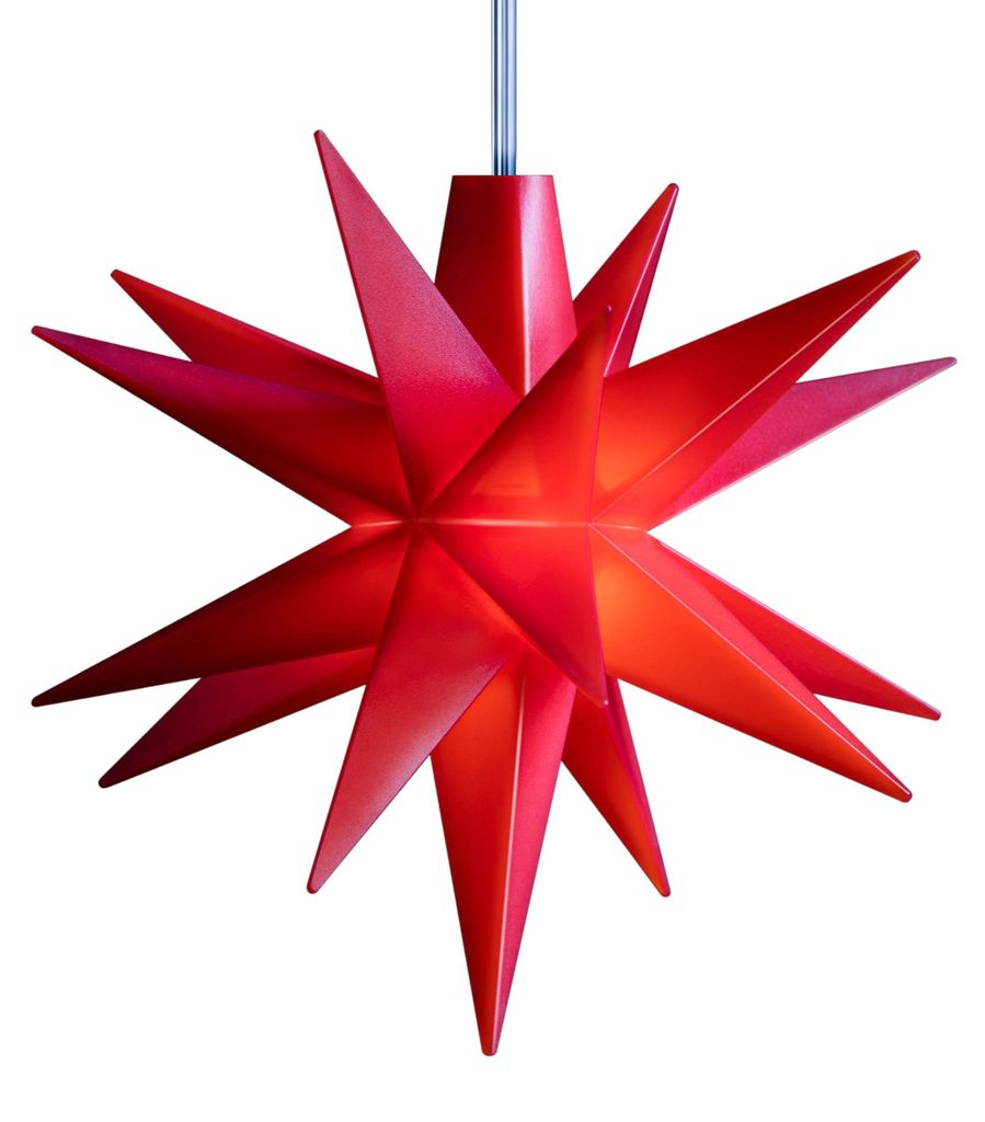 DT Dekostern - 8cm ROT - Innen - LED - Batteriefach Produktbild 