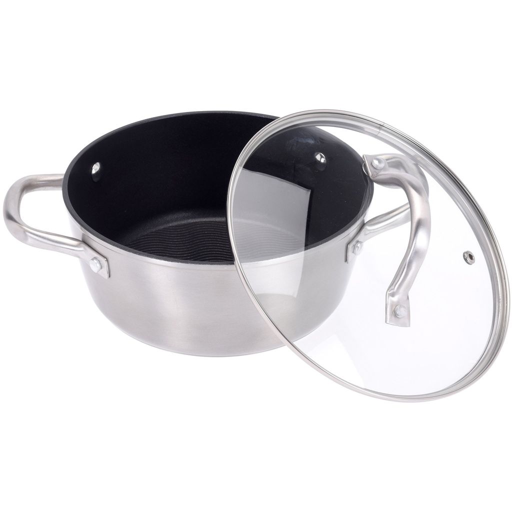 Garnek z pokrywką Ø 20 x 9 cm, aluminium Zdjęcie produktu 
