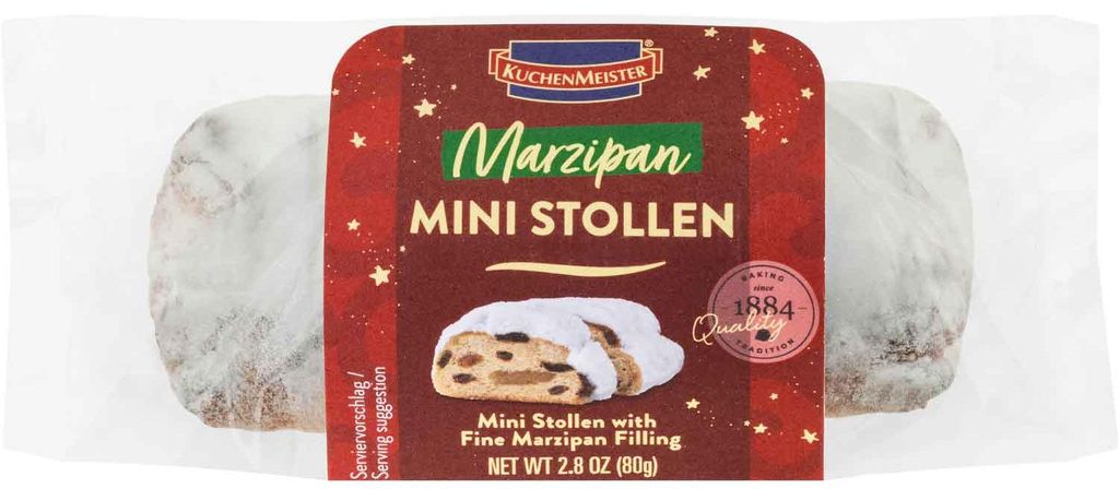 KuchenMeister Stollen Marzipan Mini 80g Produktbild 