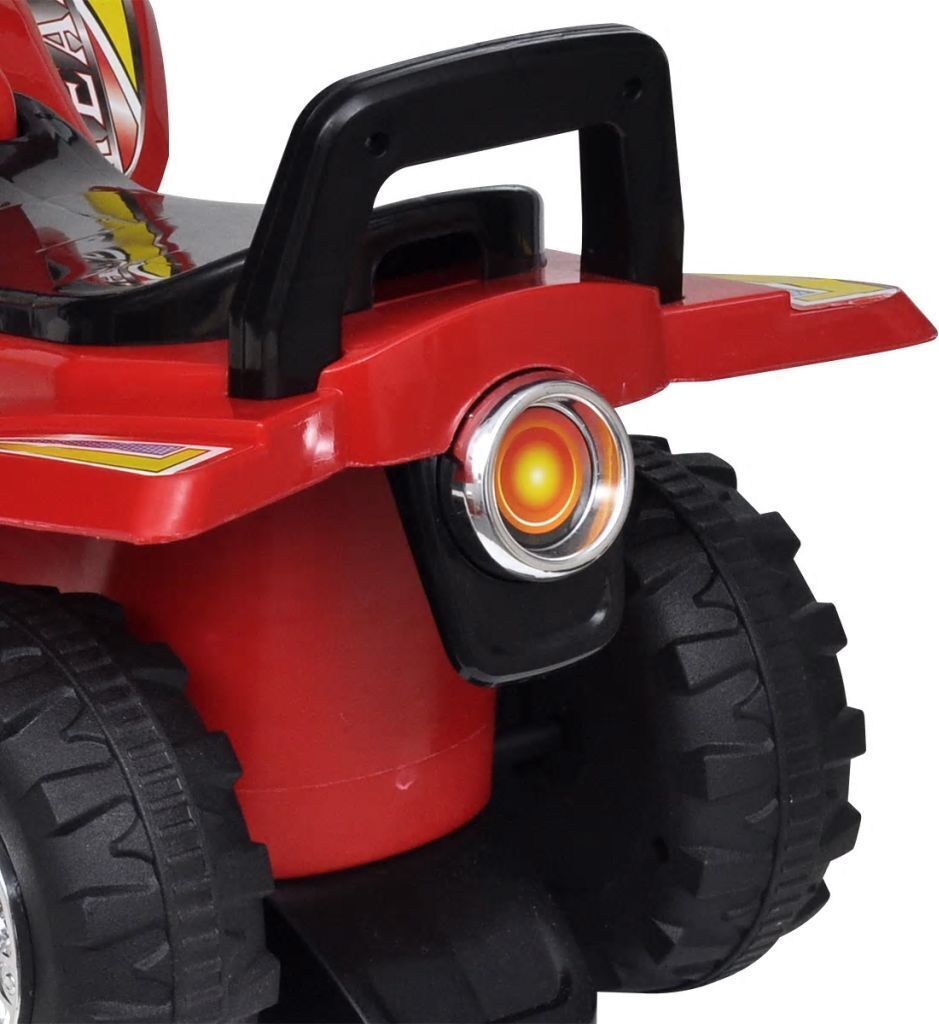 vidaXL Dziecięcy quad z dźwiękiem i światłem, czerwony Zdjęcie produktu 3