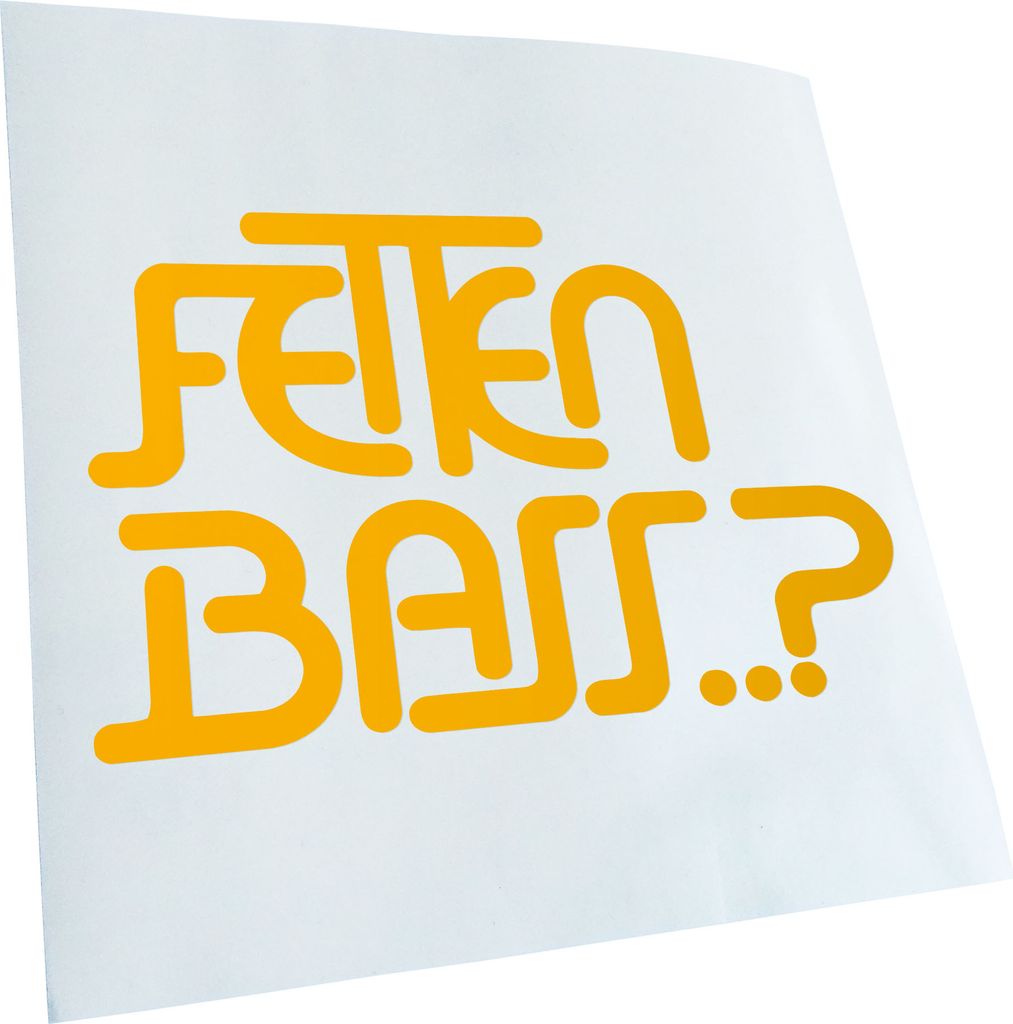 Kiwistar - Autoaufkleber - gelb - 40 x 26 cm - Fetten Bass - Heckscheibenaufkleber - Aufkleber für Auto Kfz Fahrrad, LKW, Truck Mofa