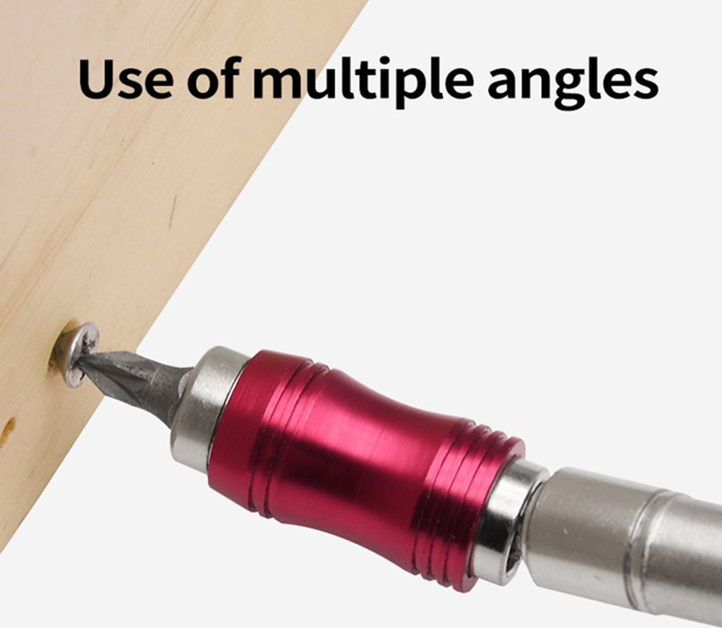 145 mm Universal Socket Extension Stab Magnet Selbsterresseln rotierbarer Hülsenverlängerungsstange für elektrische Bohrer-Roserot+Silber