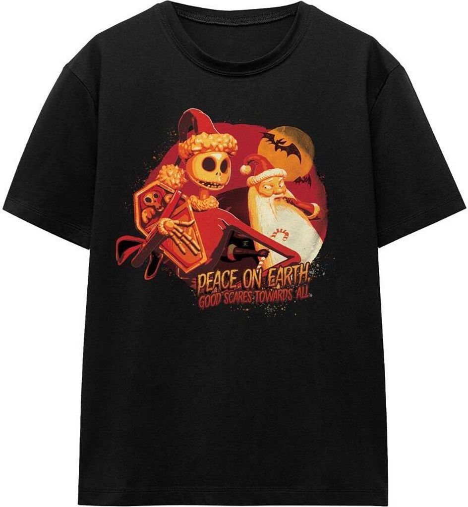 The Nightmare Before Christmas - "Good Scares Towards All" T-Shirt für Herren/Damen Uni TV17034 (XL) (Schwarz)