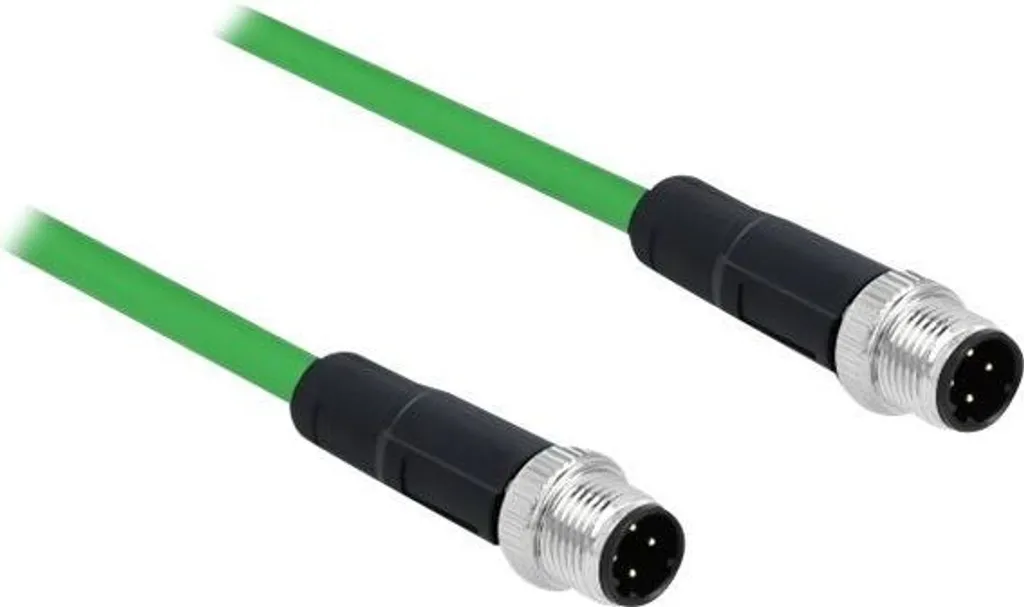 Cavo Patch Delock M12 Maschio-Maschio 4-Pin D-Coded TPU Green 1m