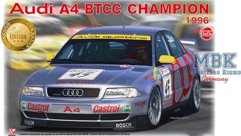 Audi A4 Quattro BTCC 1996 NonNon 24035 Réplique Détaillée Champion 1/43