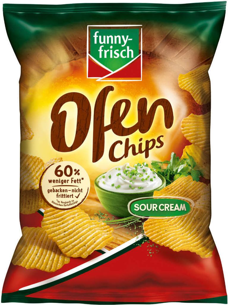 funny-frisch Ofen Chips Sour Cream Chips 125,0 g Produktbild 